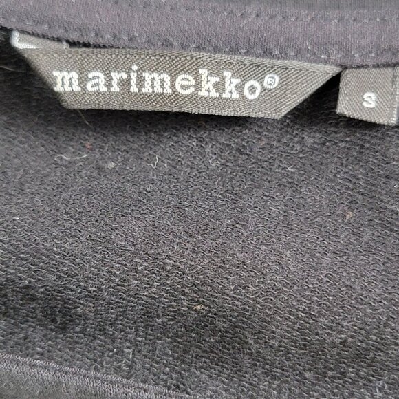 Marimekko Womens Black Long Sleeve Tunic Top With Pockets Size Small Stretch - Picture 3 of 8